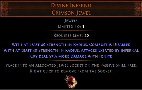 PoE Divine Inferno Crimson Jewel